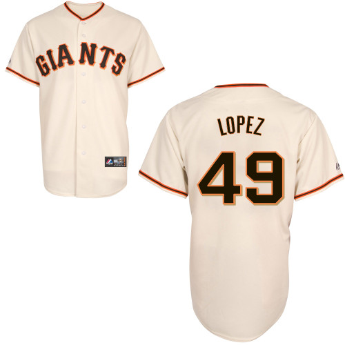Javier Lopez #49 Youth Baseball Jersey-San Francisco Giants Authentic Home White Cool Base MLB Jersey